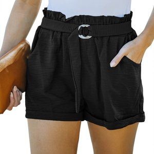 Black Paper Bag Shorts  *ALL ITEMS ARE NEW, FROM MY CLOSED BOUTIQUE* #9245